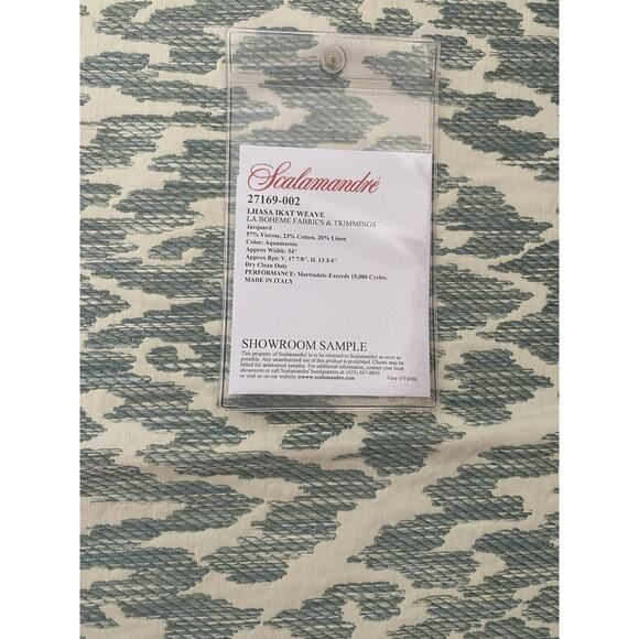 4 Scalamandre Aqua Colorway Luxury Brocade Medium Weight Fabric Samples - Picture 9 of 11